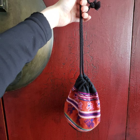 (NWOT) Handmade Peruvian Details Embroidered Drawstring Pouch/ Handbag - Picture 8 of 8